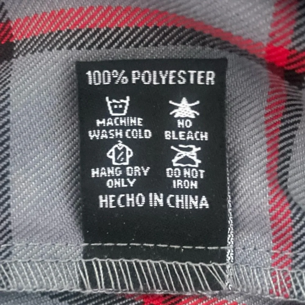 DIXXON Women’s Smoke Eater Flannel Shirt Plaid Gray Red  Large NWOT - Picture 6 of 8